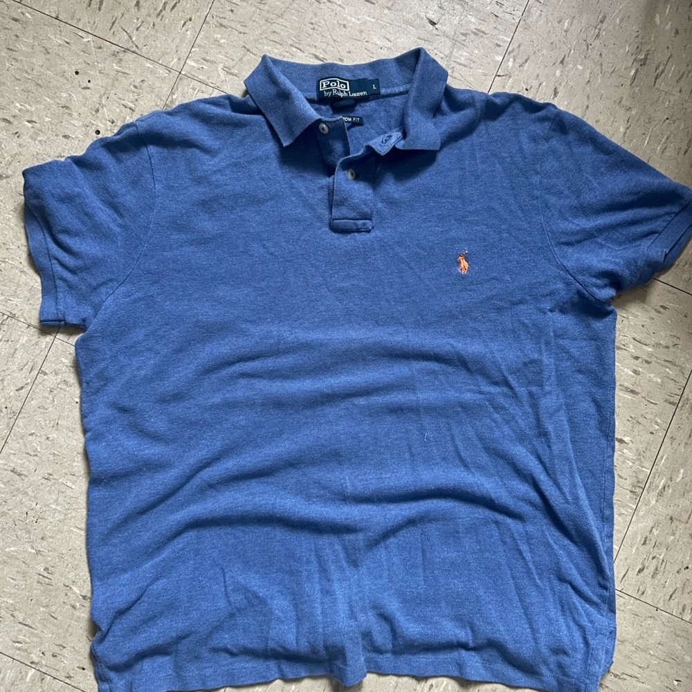 Ralph Lauren Blue Polo Shirt Classic Style